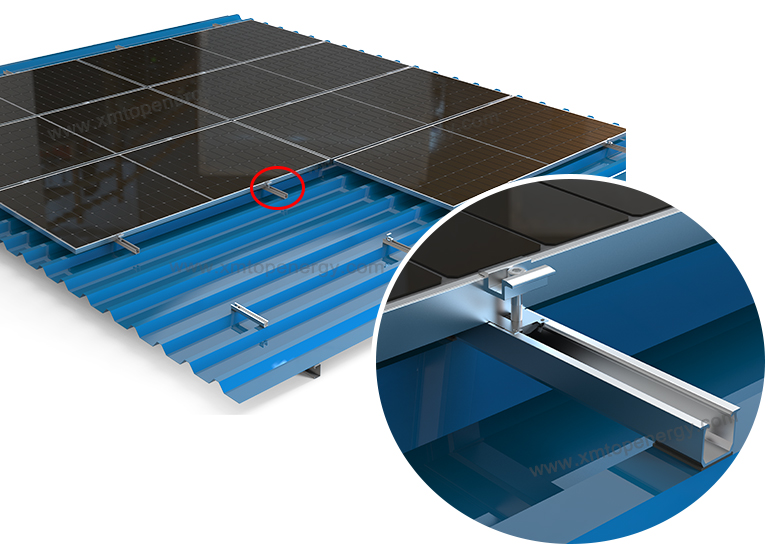montaje de techo solar