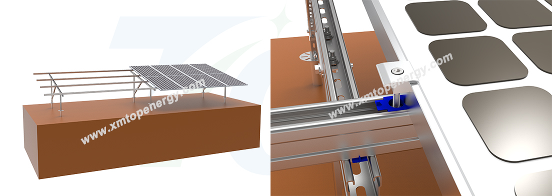 C channel solar structures