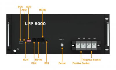 estante de las baterías de litio de 48V 50Ah Lifepo4 para el híbrido de la Sistema Solar de la rejilla
        