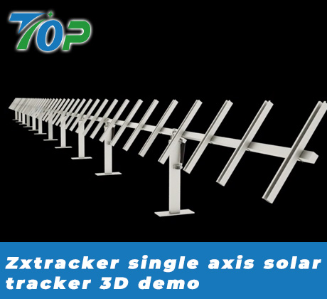 Demostración 3D del seguidor solar de un solo eje zxtracker