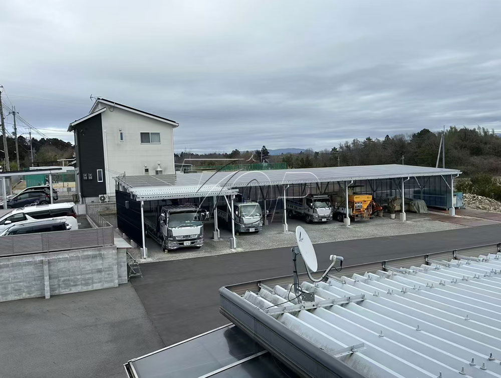 Cochera solar BIPV a prueba de agua