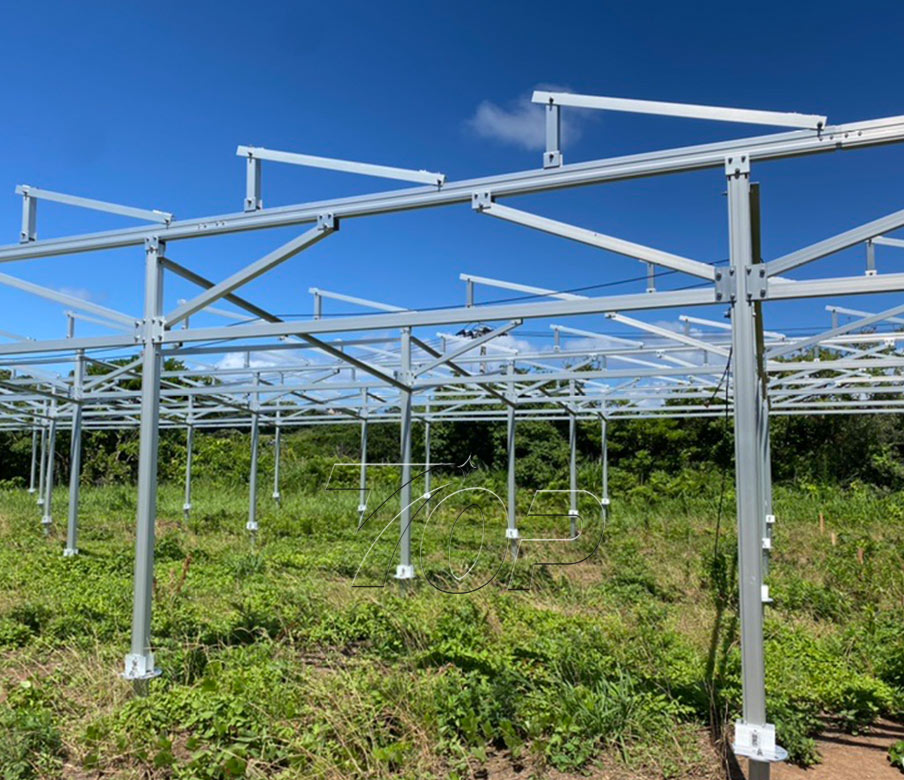 TopEnergy proporcionó para resolver la estructura del panel solar para más de 20 granjas en Japón